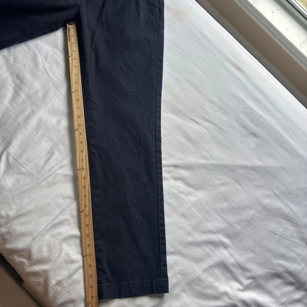 Banana Republic Aiden Slim Fit Chino Pants Mens 34x34 Blue Flat Front Trousers
